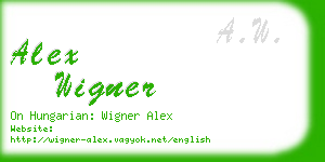 alex wigner business card